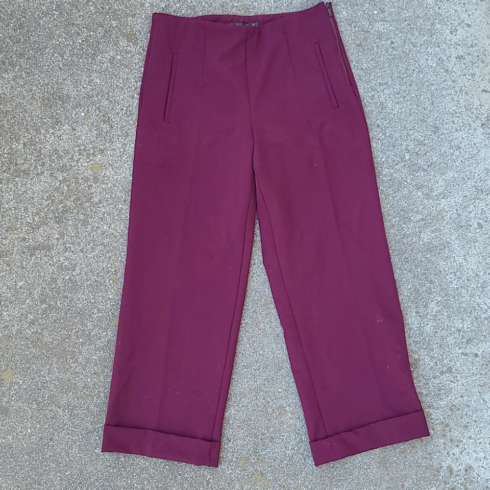 High-waisted work pants